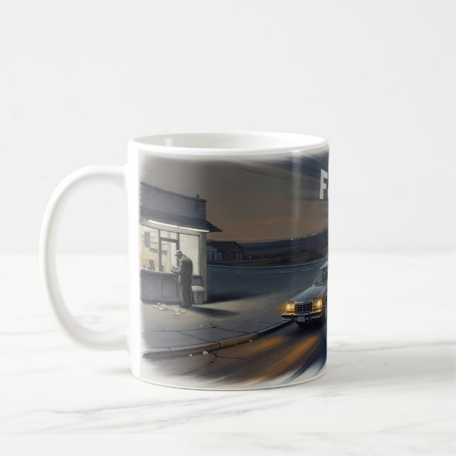 Caneca De Café Mug Mão dada Estrada Noturna Carro Rápido (Esquerda)