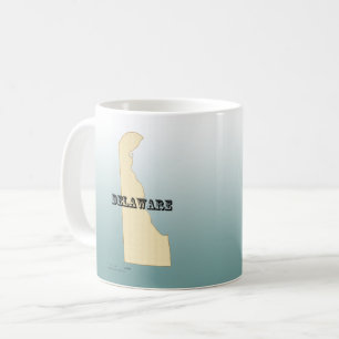 Caneca De Café Mug - Mapa de Estado Delaware com Cidade