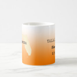 Caneca De Café Mug - Mapa Estatal da Flórida com Cidade