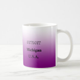 Caneca De Café Mug - Mapa Estatal de Michigan com Cidade
