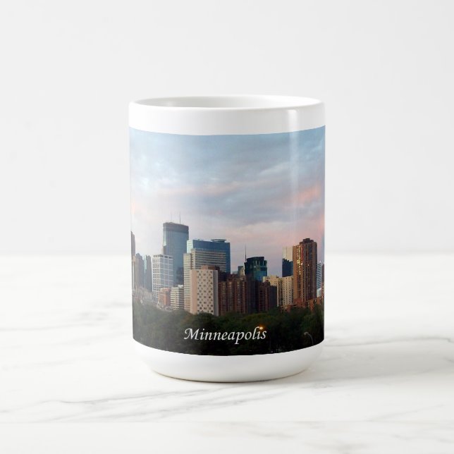Caneca De Café MUG: Minneapolis, Minnesota Skyline - CHEIO WRAP_  (Centro)