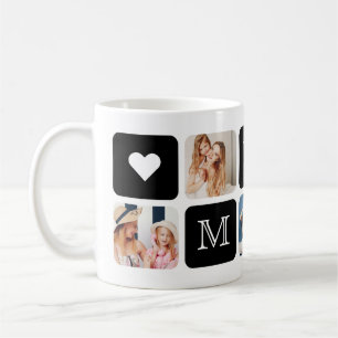 Caneca De Café Mug Moderno de "Mãe" de 5 Fotografias