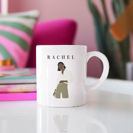 Caneca De Café Mug Moderno Minimalista Feminina