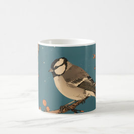 Caneca De Café Mug - Moonlit Bird on Blossom Branch
