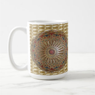 Caneca De Café Mug Morrocon Beauty em Dourado