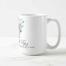 Mug Motivacional Floral de Natal