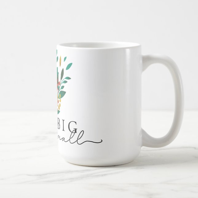 Caneca De Café Mug Motivacional Floral de Natal (Direita)