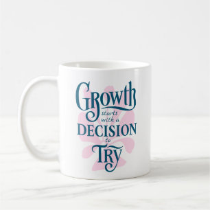 Caneca De Café Mug Motivacional - O Crescimento Começa