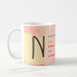 Caneca De Café Mug "N" Inicial (11oz)