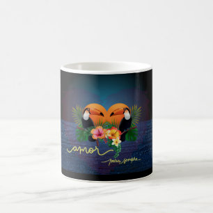 Caneca De Café Mug - Namorados de Tropics Parot