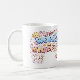 Caneca De Café MUG - Não se preocupe, seja feliz!