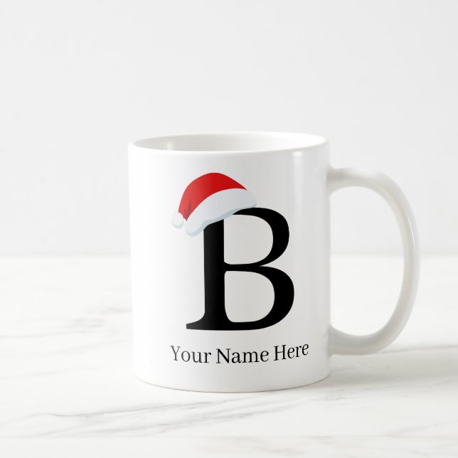 Caneca De Café Mug Natal "B" Inicial (Direita)