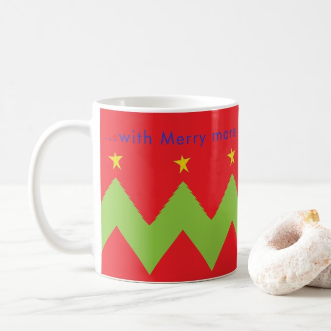 Caneca De Café Mug Natal "...Feliz Mais Christmases Para Vir" (Com Donut)