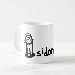 Caneca De Café Mug - Nome com Cat I - Letra I inicial