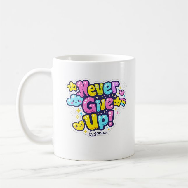 Caneca De Café MUG - Nunca Desista (Esquerda)