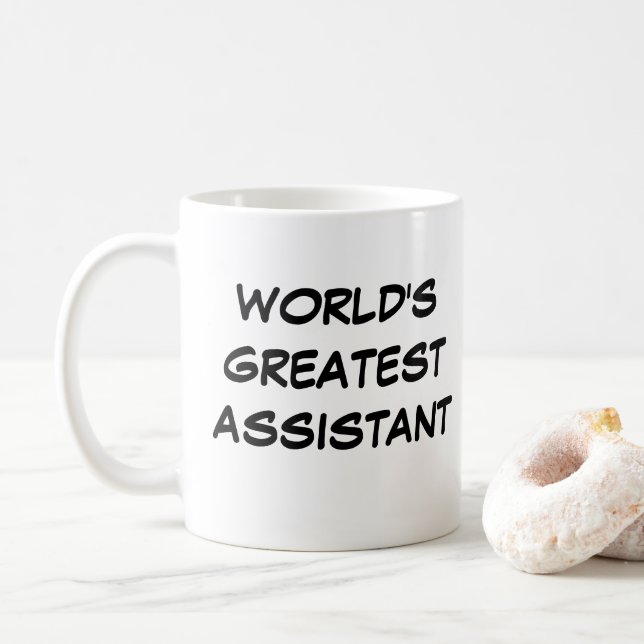 Caneca De Café Mug "O Maior Assistente do Mundo" (Com Donut)