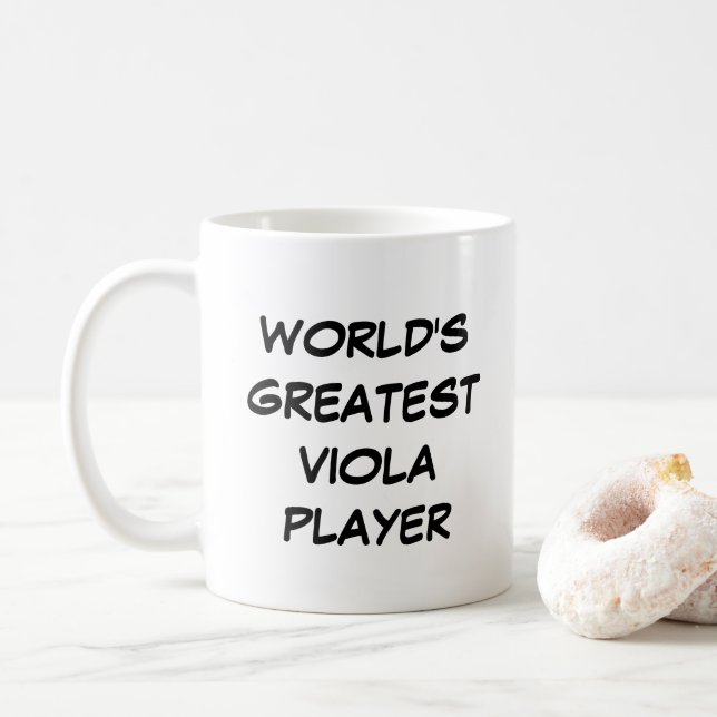 Caneca De Café Mug "O Maior Jogador de Viola do Mundo" (Com Donut)
