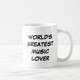 Caneca De Café Mug "O Maior Lover Musical do Mundo"