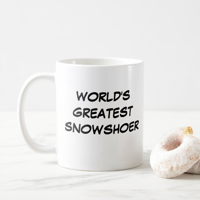 Caneca De Café Mug "O Maior Snowshoer do Mundo" (Com Donut)