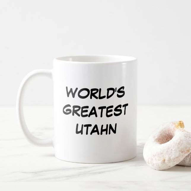 Caneca De Café Mug "O Maior Utahn do Mundo" (Com Donut)