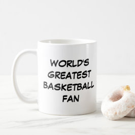 Caneca De Café Mug "O Maior Ventilador de Basquete do Mundo"