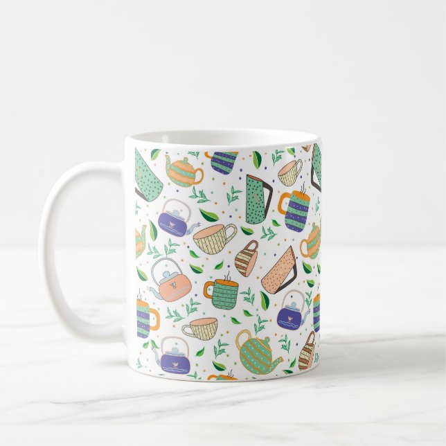 Caneca De Café Mug padrão do chá (Esquerda)