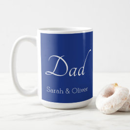 Caneca De Café Mug 'Pai' minimalista com nomes de crianças - Pres