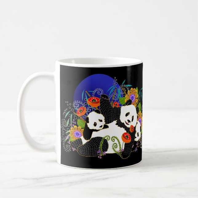 Caneca De Café Mug PANDAS BINDI - escolher estilo (Esquerda)