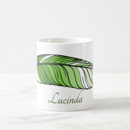 Caneca De Café Mug - Pena e nome nos Verdes