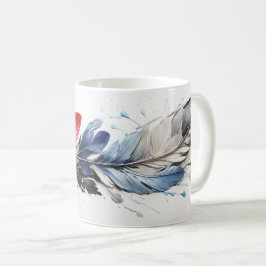 Caneca De Café Mug - Penas - Tricolor