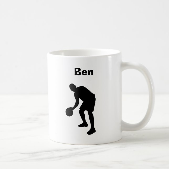 Caneca De Café Mug personalizado de "basquete" (Direita)