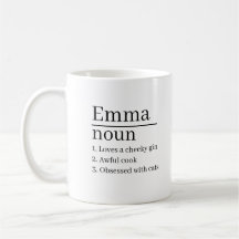 Mug personalizado de definição de nome personaliza