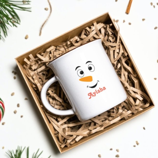 Caneca De Café Mug personalizado de nome de Natal,Café de rosto d (Criador carregado)