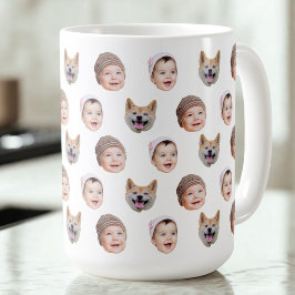 Caneca De Café Mug Personalizado De Rosto De Bebê, Família Person