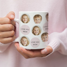 Caneca De Café Mug Personalizado De Rosto De Duas Fotografias | E