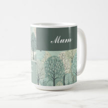 Mug Personalizado - Floresta Verde Pastel