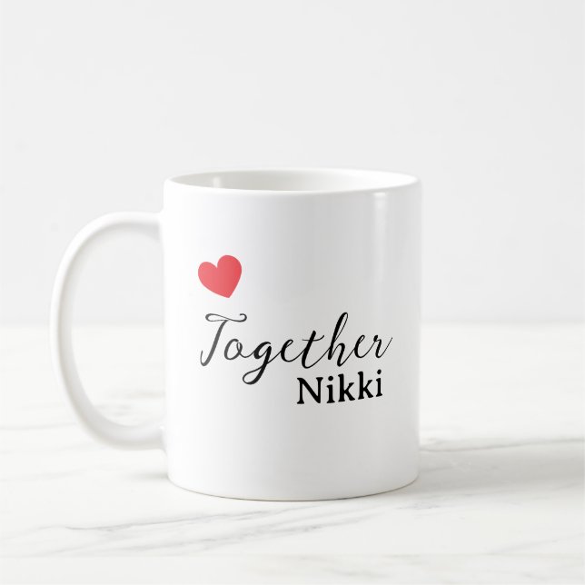 Caneca De Café Mug Personalizado Único | Texto e imagem personali (Esquerda)