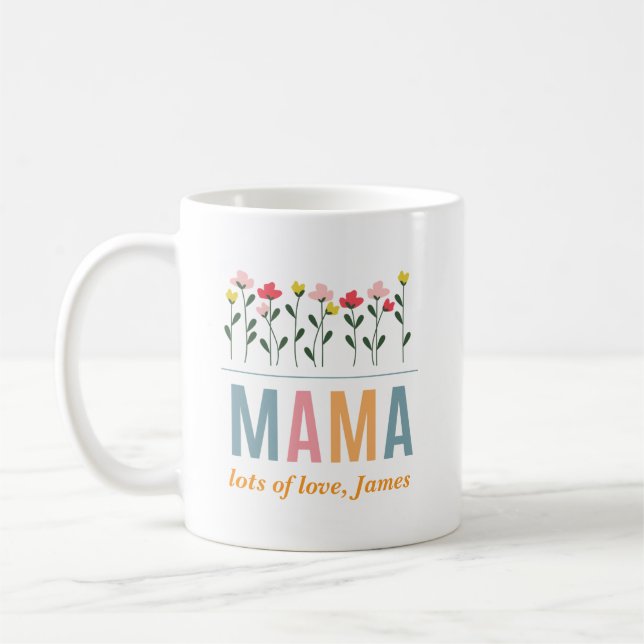 Caneca De Café Mug personalizável de "MAMA" | Presente personaliz (Esquerda)