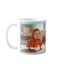 Mug Personalizável do Azul do Céu Moderno