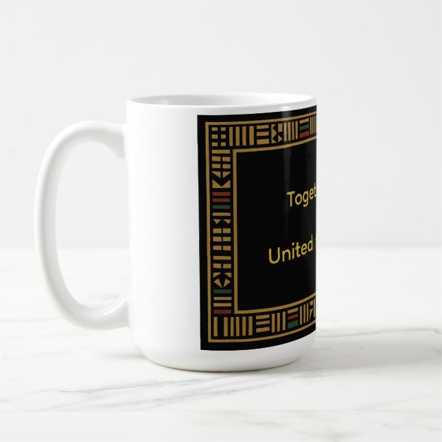 Caneca De Café Mug Personalizável do Kente Dourado Africano (Esquerda)