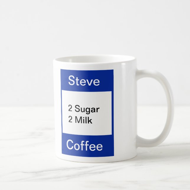 Caneca De Café Mug Pessoal - Azul (Direita)