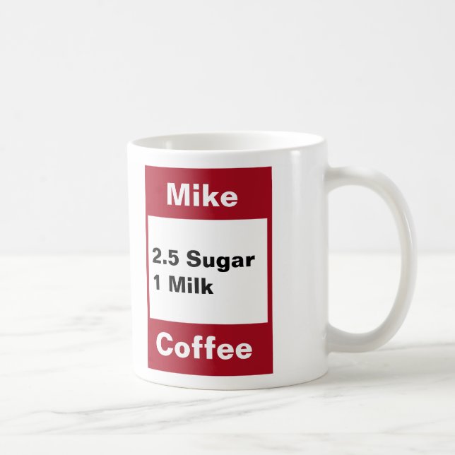 Caneca De Café Mug Pessoal - Vermelho (Direita)