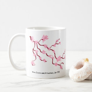 Caneca De Café Mug/Pink Chersom japonês