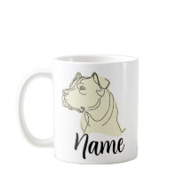 Mug Pitbull personalizado com o nome do seu animal