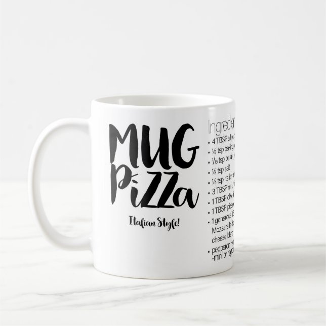 Caneca De Café Mug Pizza Recipe Mug (Esquerda)