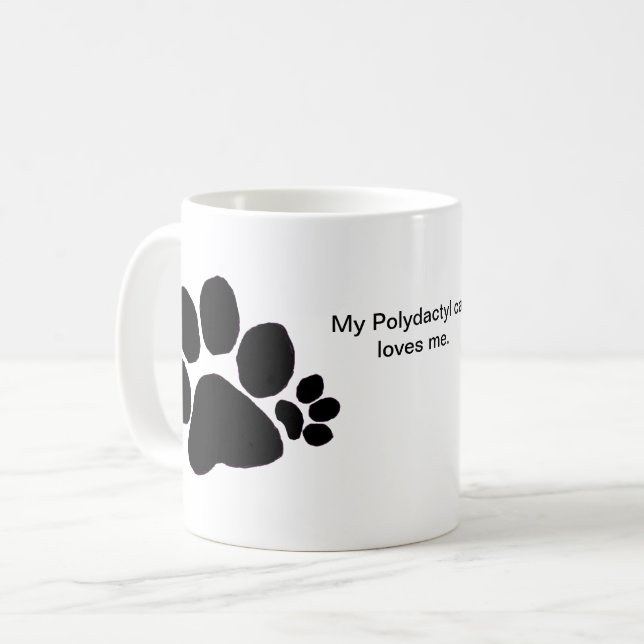 Caneca De Café Mug - Polydactyl Cat Love (Frente Esquerda)