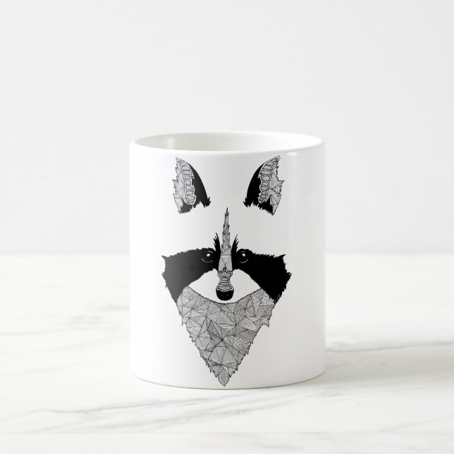 Caneca De Café Mug raton-laveur Mug raccoon (Centro)