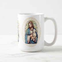 Mug Religioso com Deus segurando um cordeiro