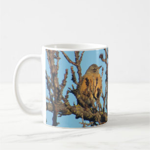Caneca De Café Mug - Robin nos ramos nus