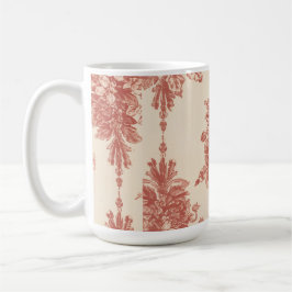 Caneca De Café Mug, Romantic Tapestry in Red